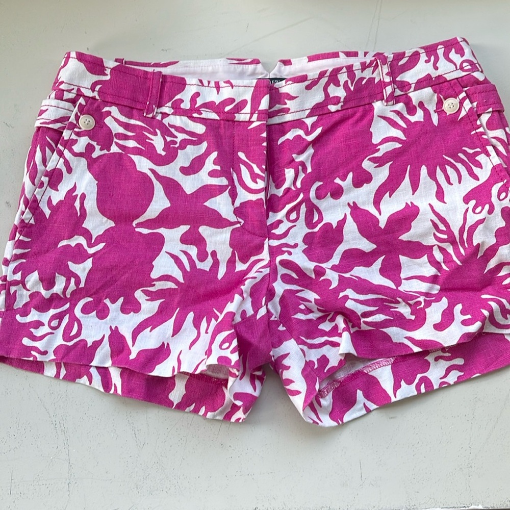J.Crew pink and white shorts